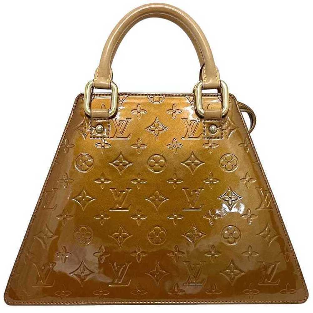 Louis Vuitton Handbag Forsyth Patent Leather Brown Beige